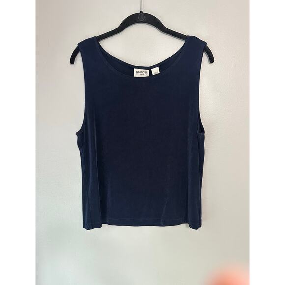Chico’s Travelers Navy Blue Tank Top Large - Picture 1 of 5